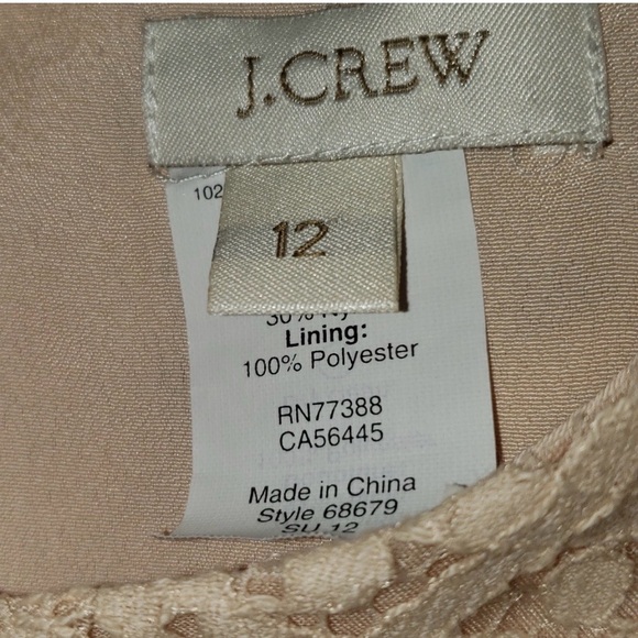J. crew cream Tiered shift dress in raindrop lace size 12 - Picture 3 of 10